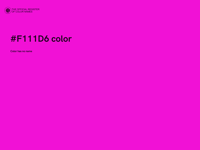 #F111D6 color image