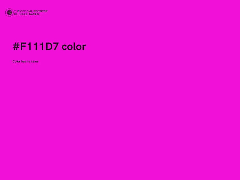 #F111D7 color image