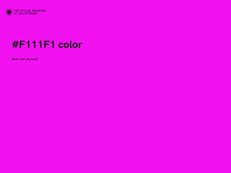 #F111F1 color image