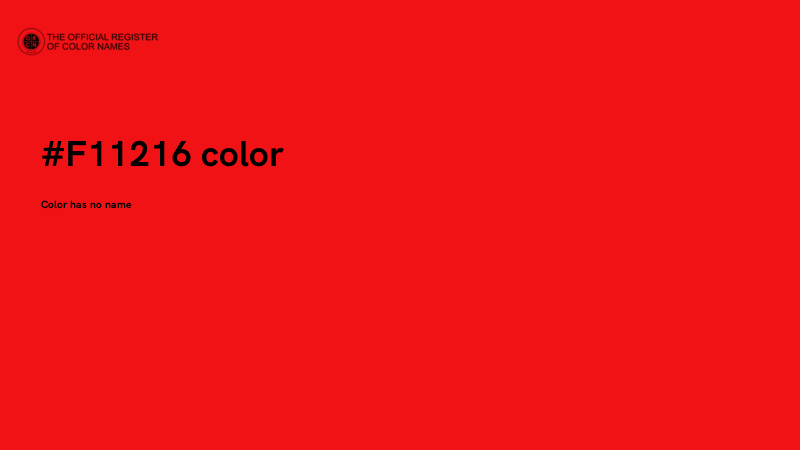 #F11216 color image