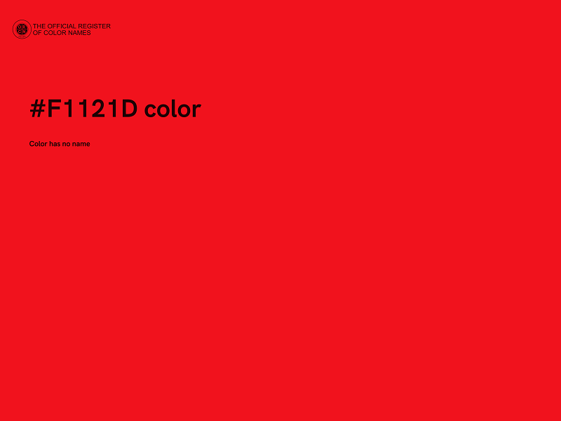 #F1121D color image