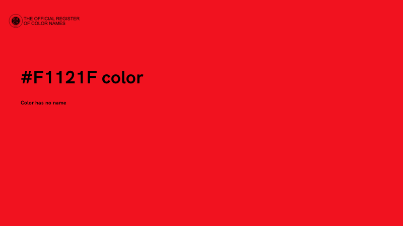 #F1121F color image