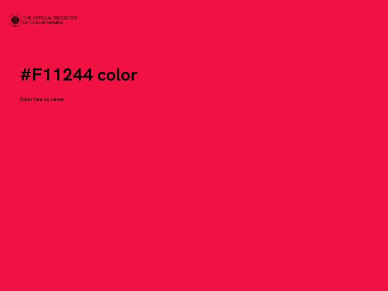 #F11244 color image