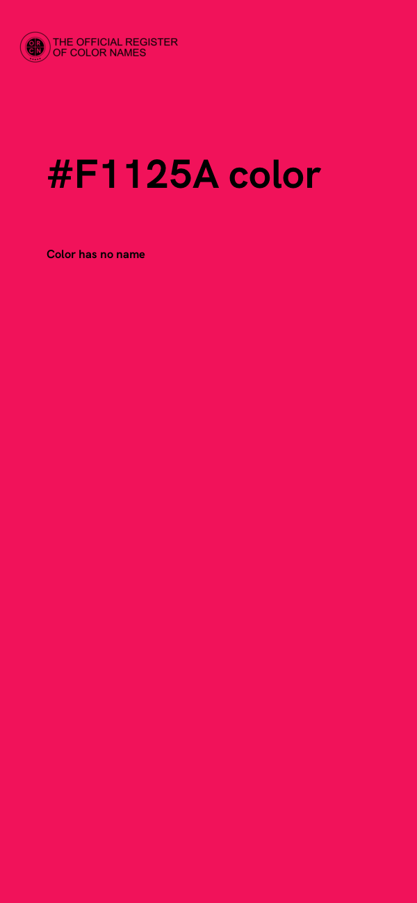 #F1125A color image