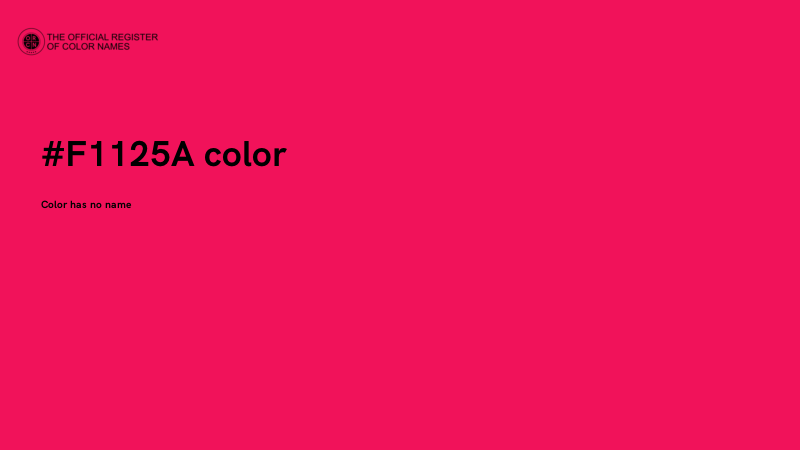 #F1125A color image