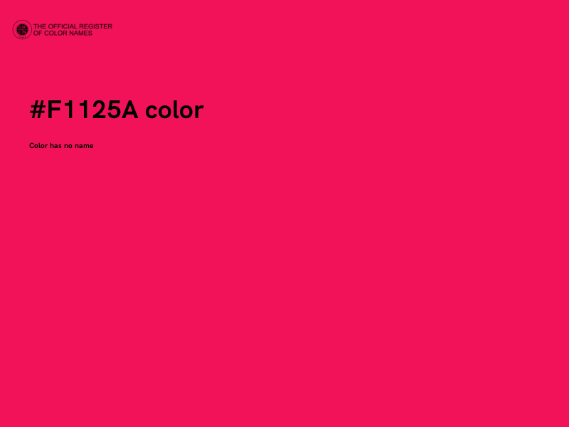 #F1125A color image
