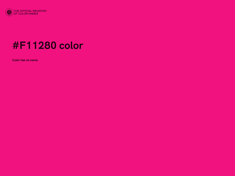 #F11280 color image