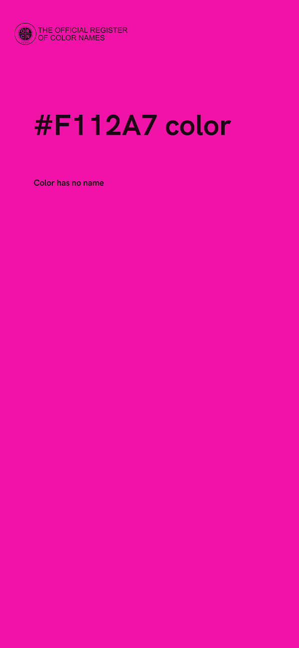 #F112A7 color image