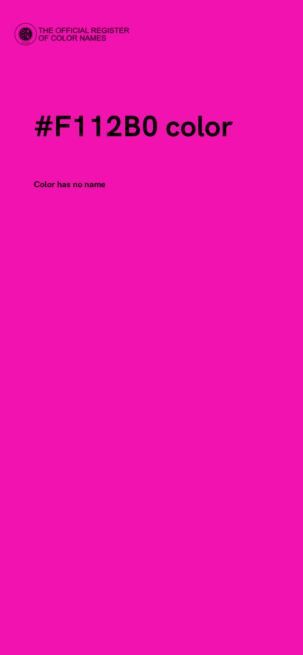 #F112B0 color image