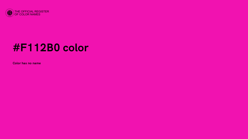 #F112B0 color image