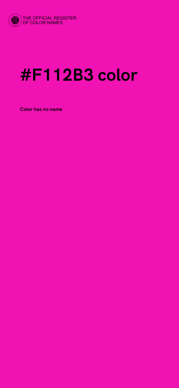 #F112B3 color image