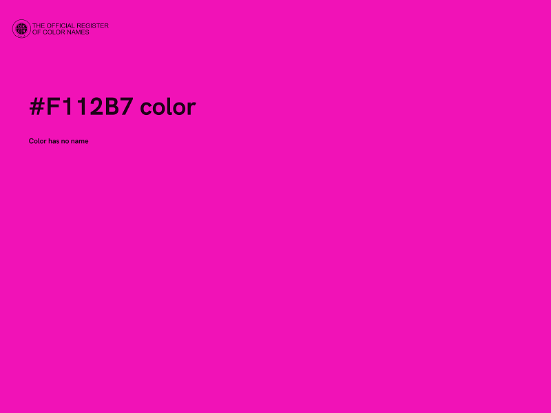 #F112B7 color image