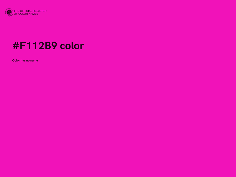 #F112B9 color image