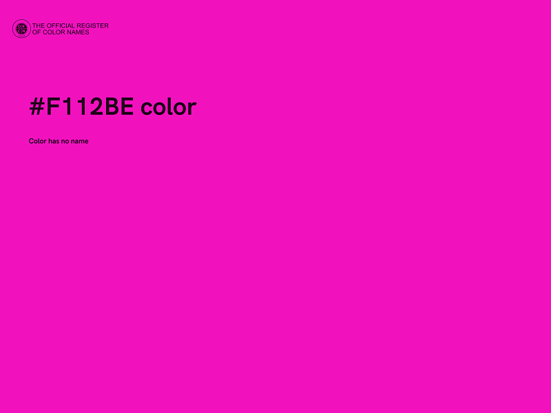 #F112BE color image