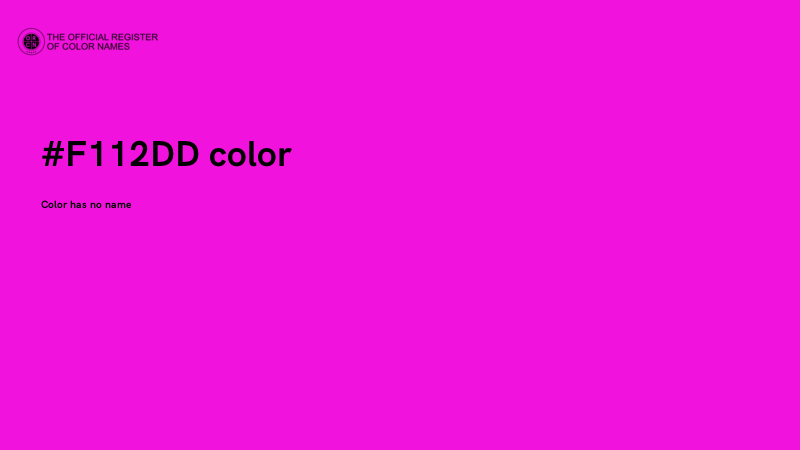 #F112DD color image