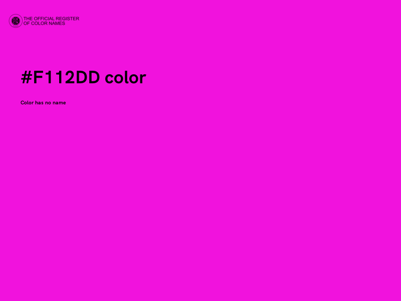 #F112DD color image