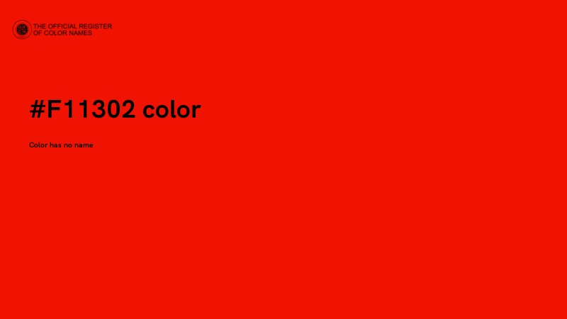 #F11302 color image
