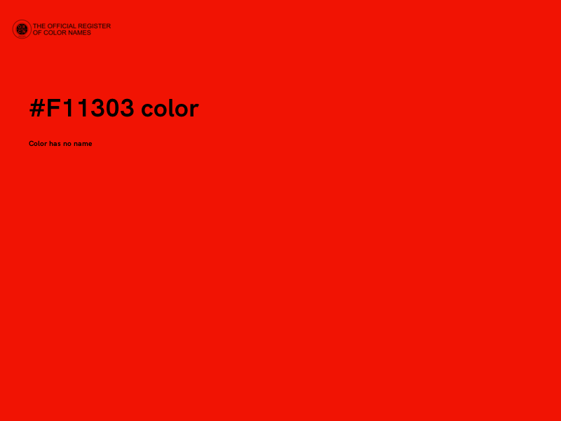 #F11303 color image