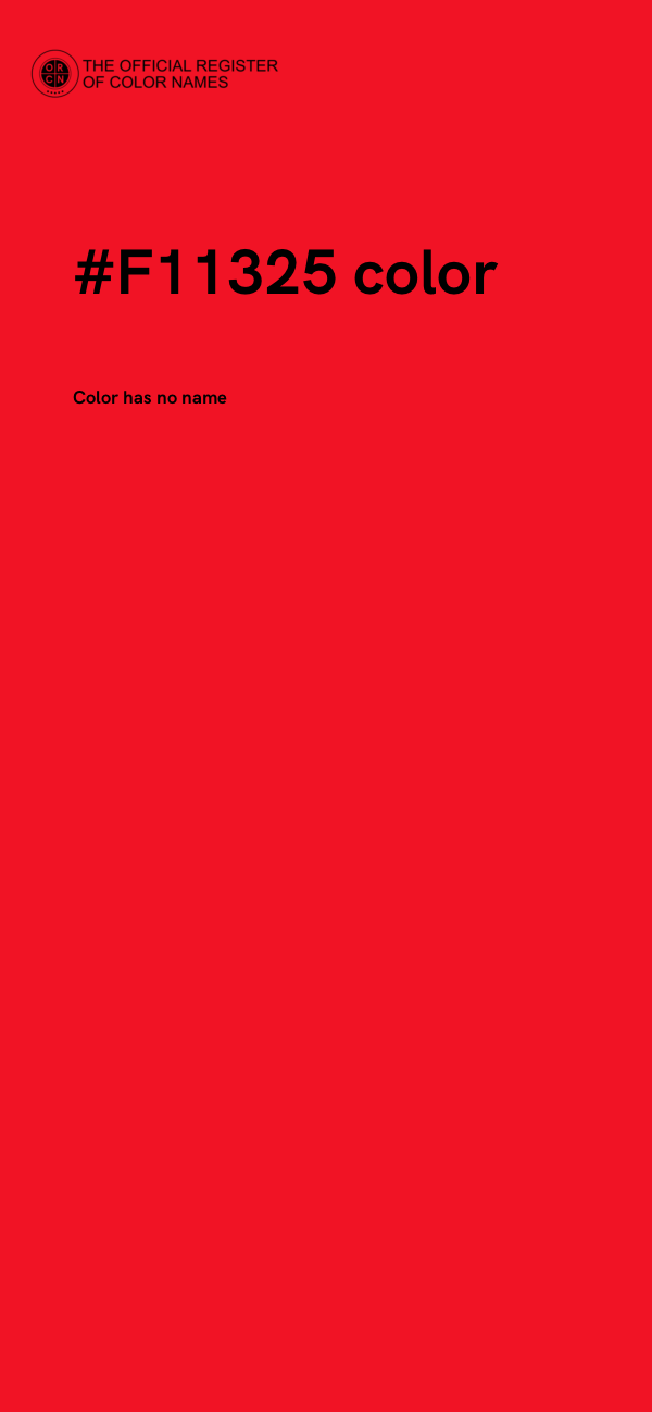 #F11325 color image
