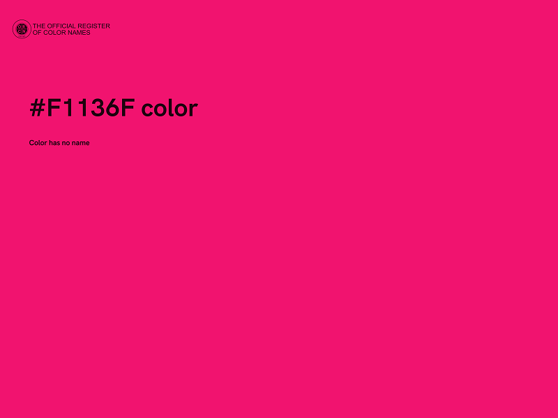 #F1136F color image