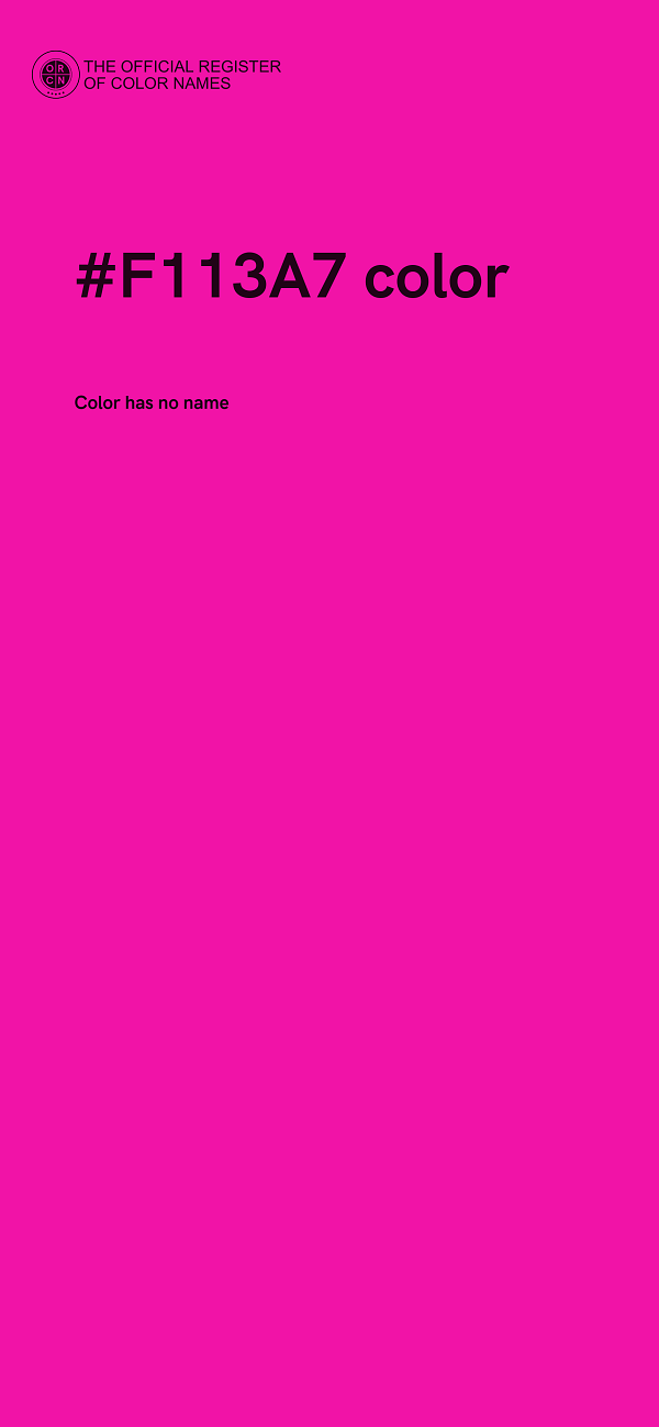 #F113A7 color image