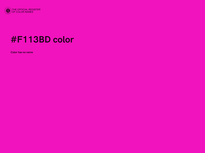#F113BD color image