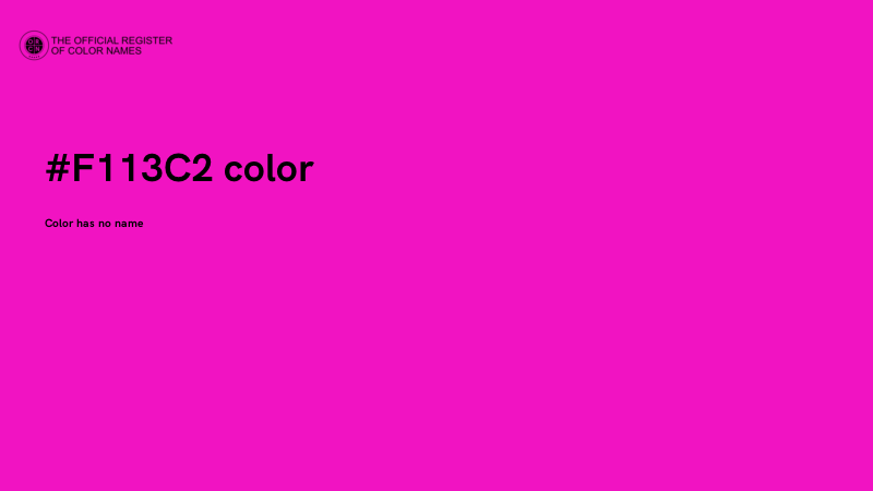 #F113C2 color image