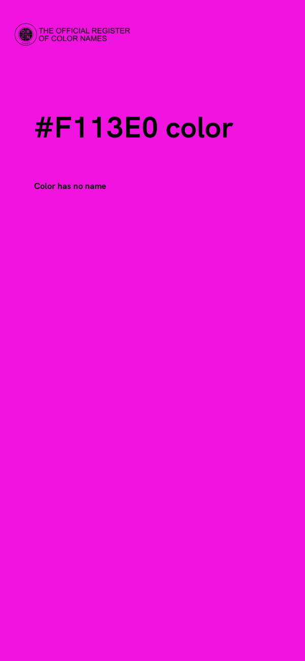 #F113E0 color image