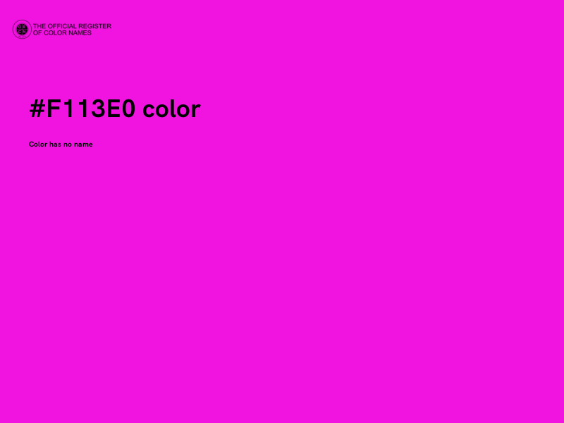 #F113E0 color image