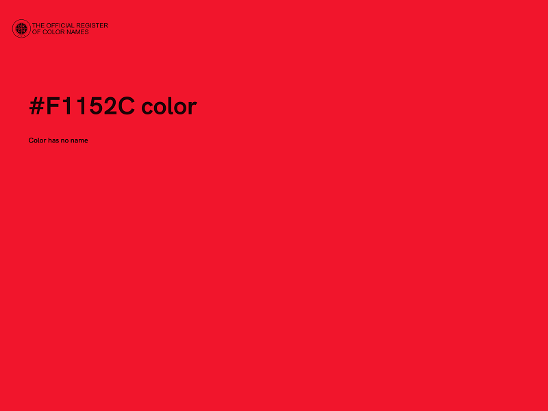 #F1152C color image