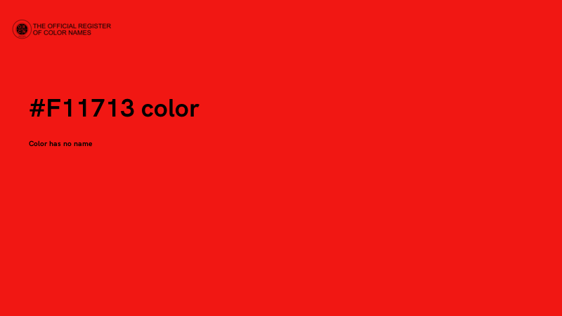 #F11713 color image