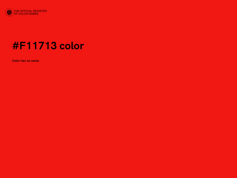 #F11713 color image