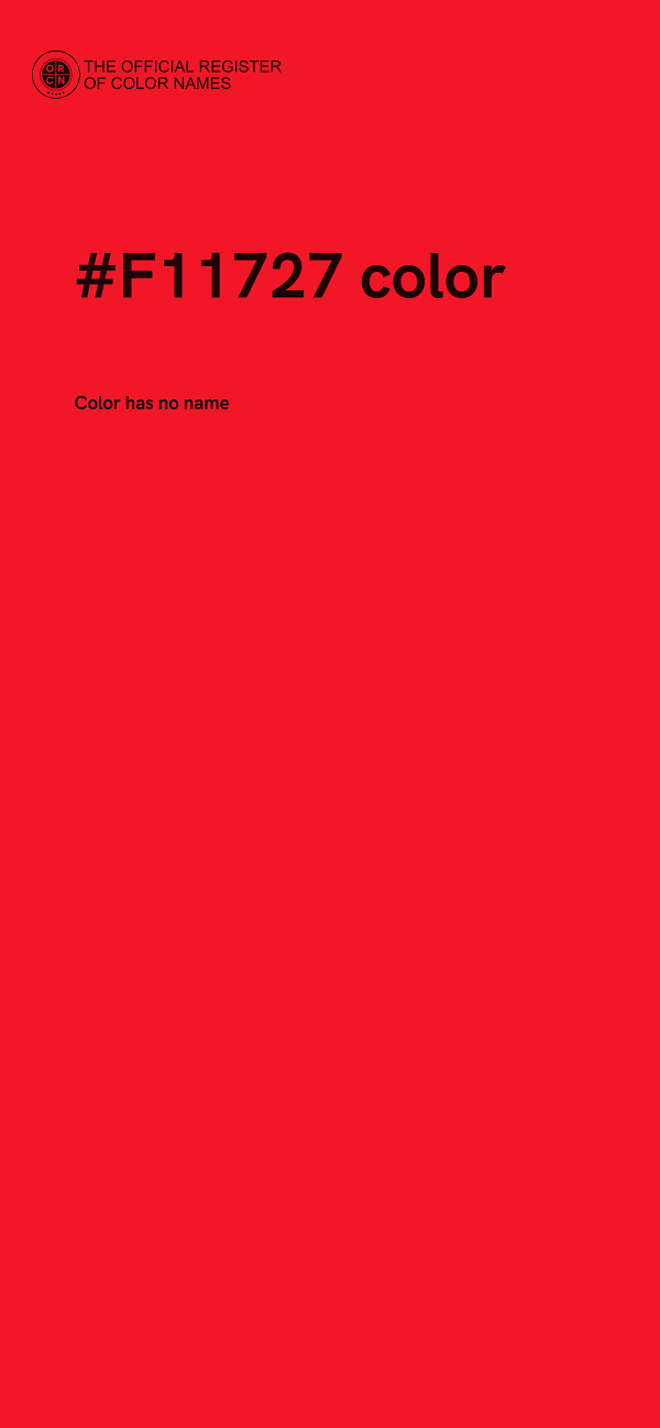 #F11727 color image
