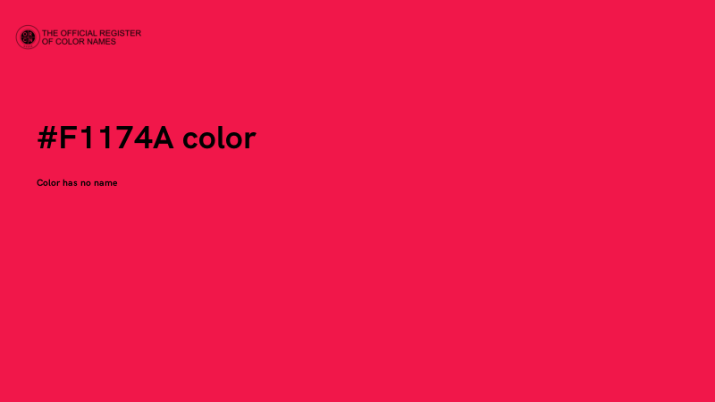 #F1174A color image
