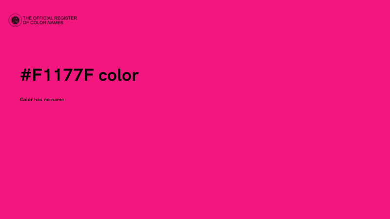 #F1177F color image