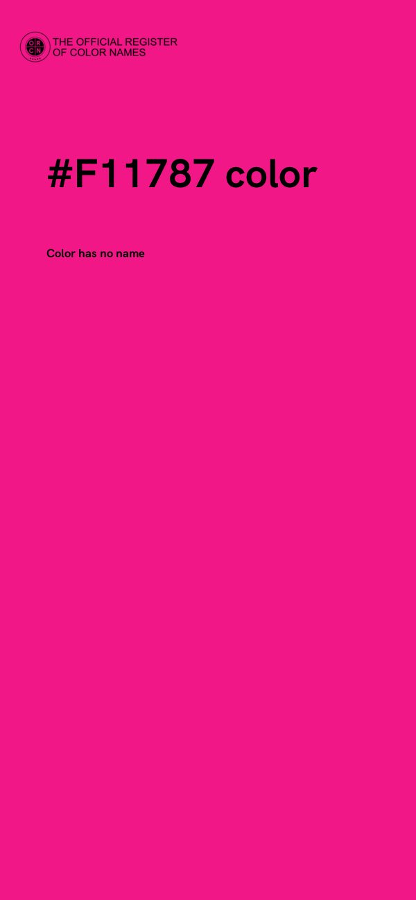 #F11787 color image