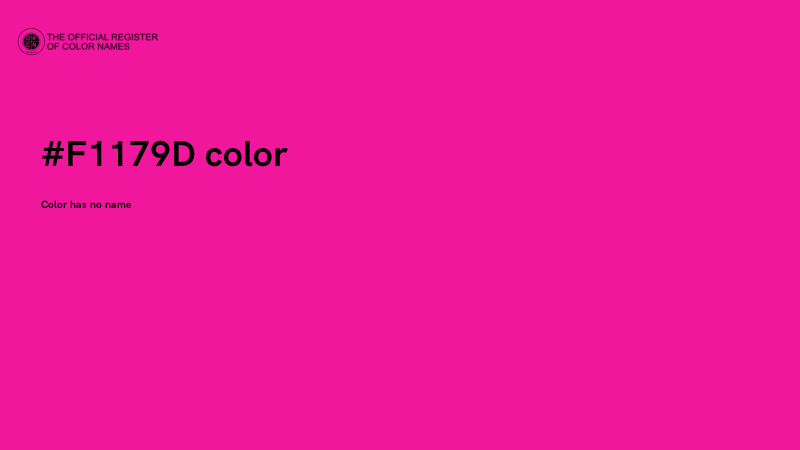 #F1179D color image