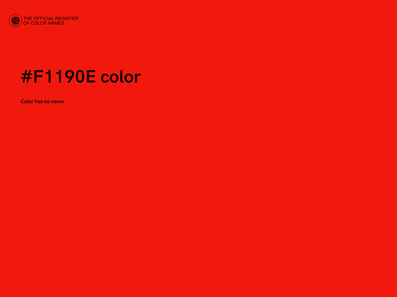 #F1190E color image