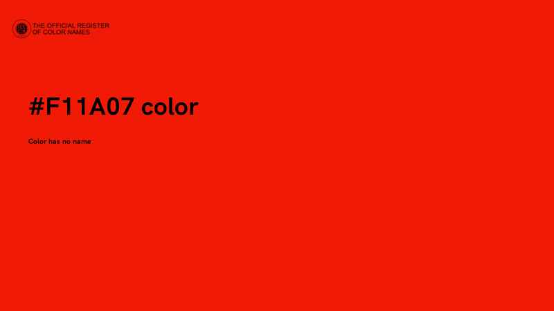 #F11A07 color image