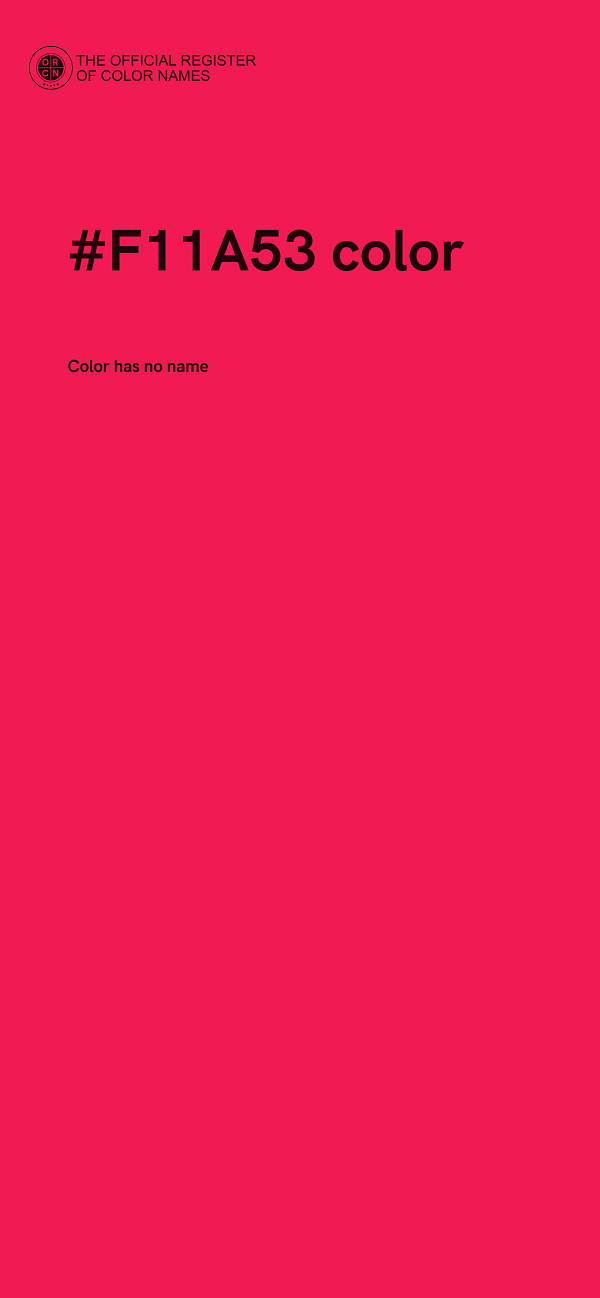 #F11A53 color image