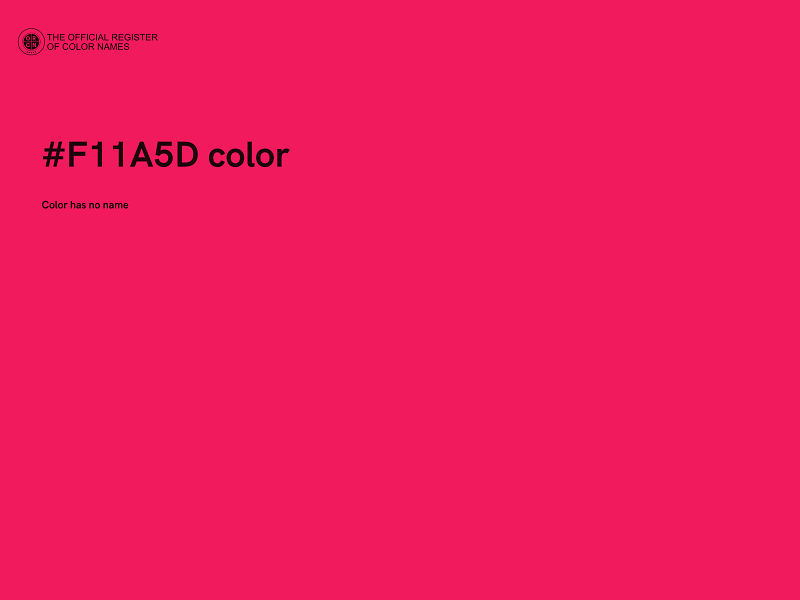#F11A5D color image