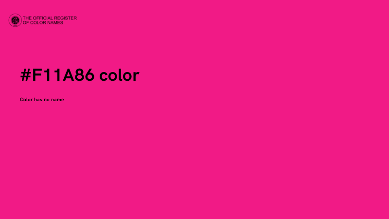 #F11A86 color image