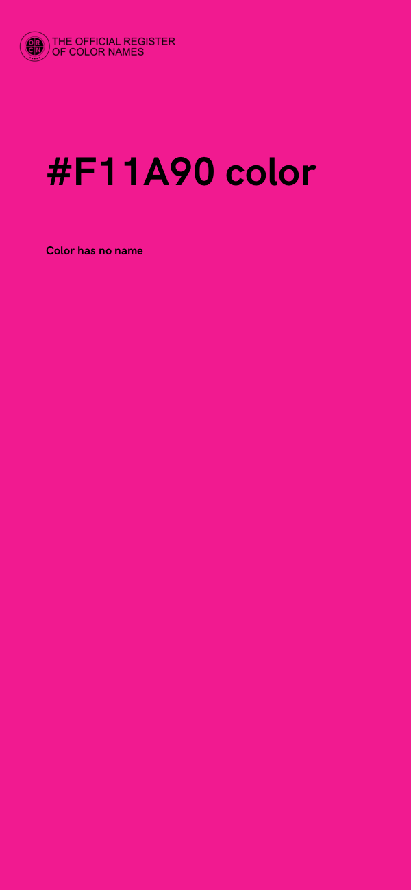 #F11A90 color image