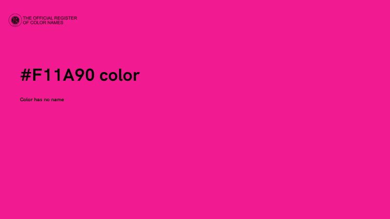 #F11A90 color image