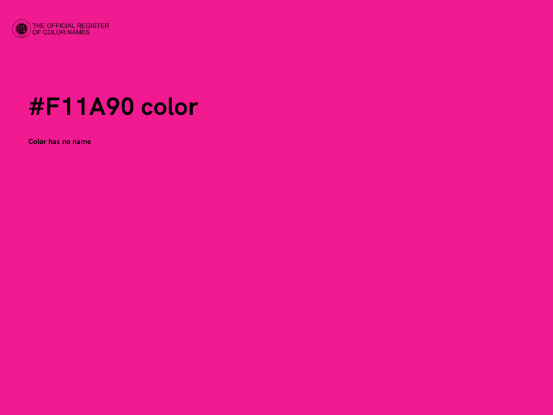 #F11A90 color image