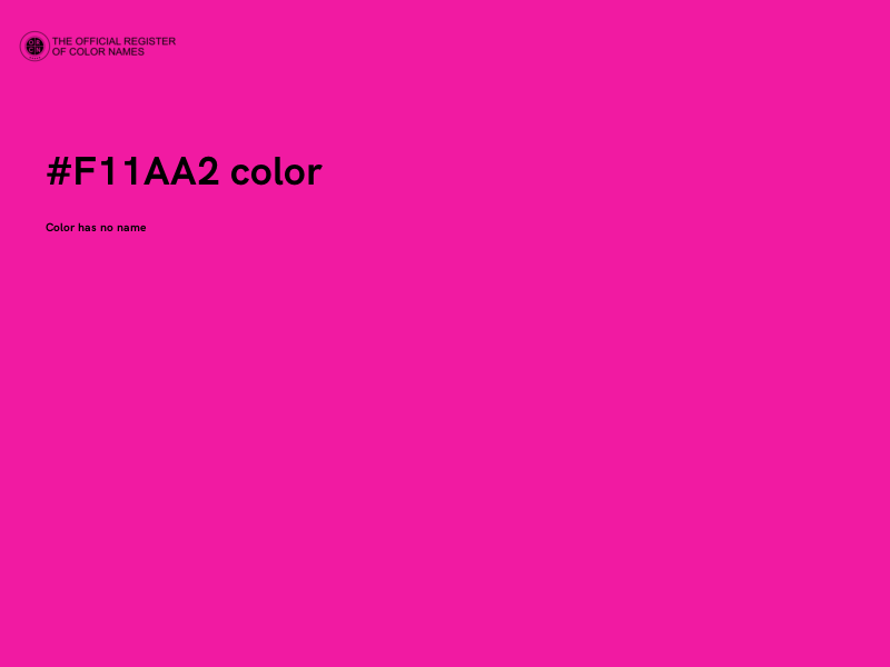 #F11AA2 color image