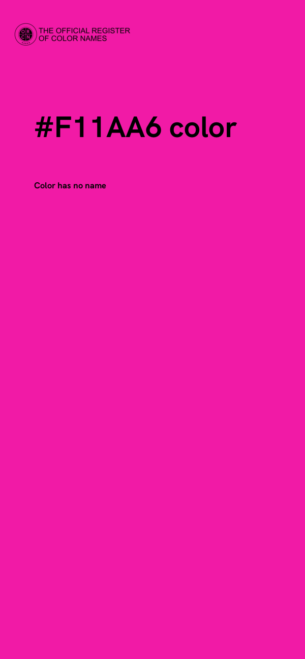 #F11AA6 color image