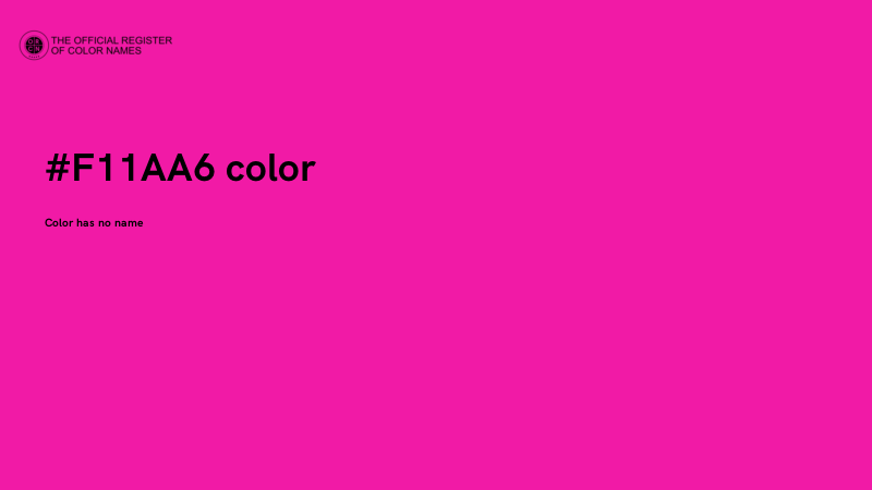 #F11AA6 color image