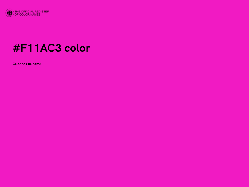 #F11AC3 color image