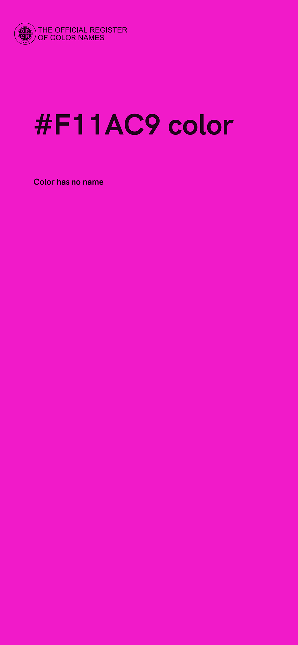#F11AC9 color image